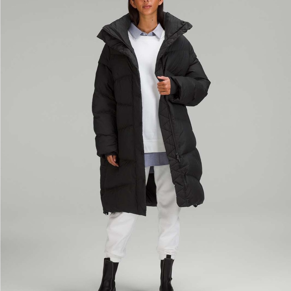 Lululemon Black Long Oversized Down Jacket Size M/L NWT